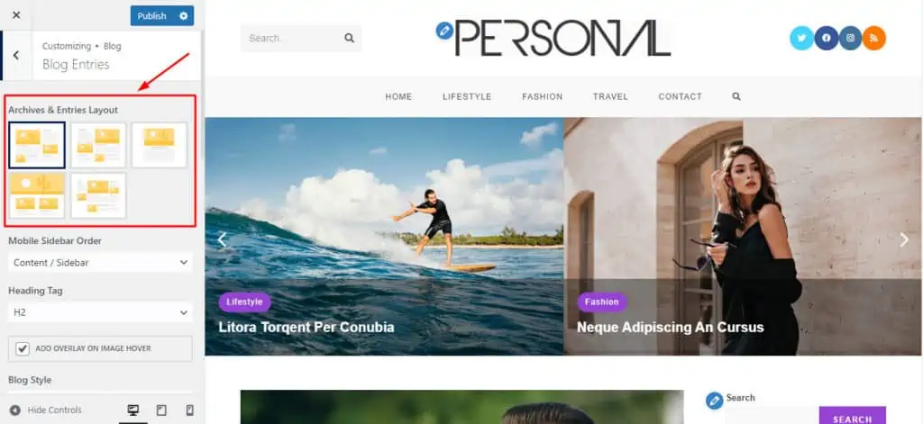 Blog customization in OceanWP 1024x471 1