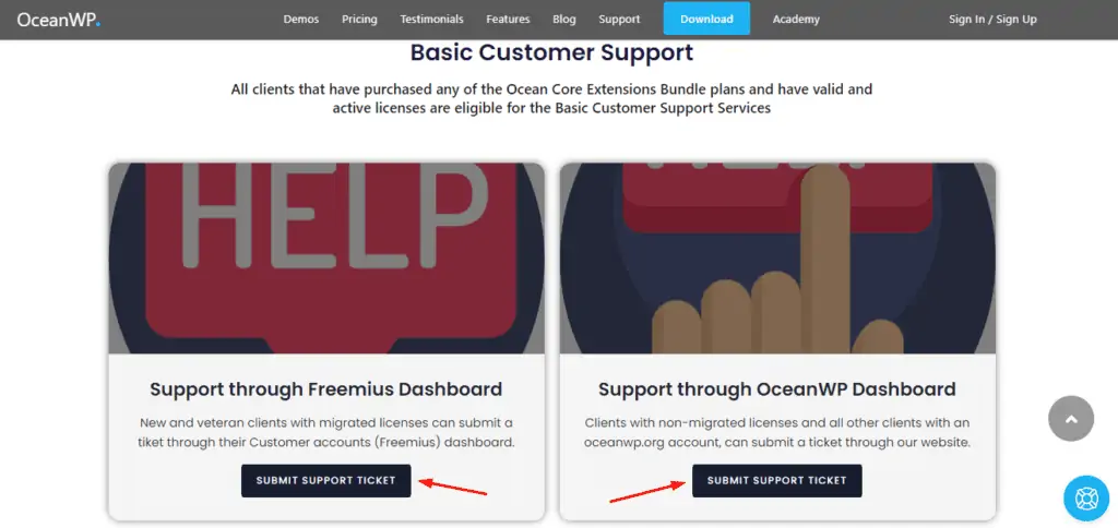 OceanWP support 1024x484 1